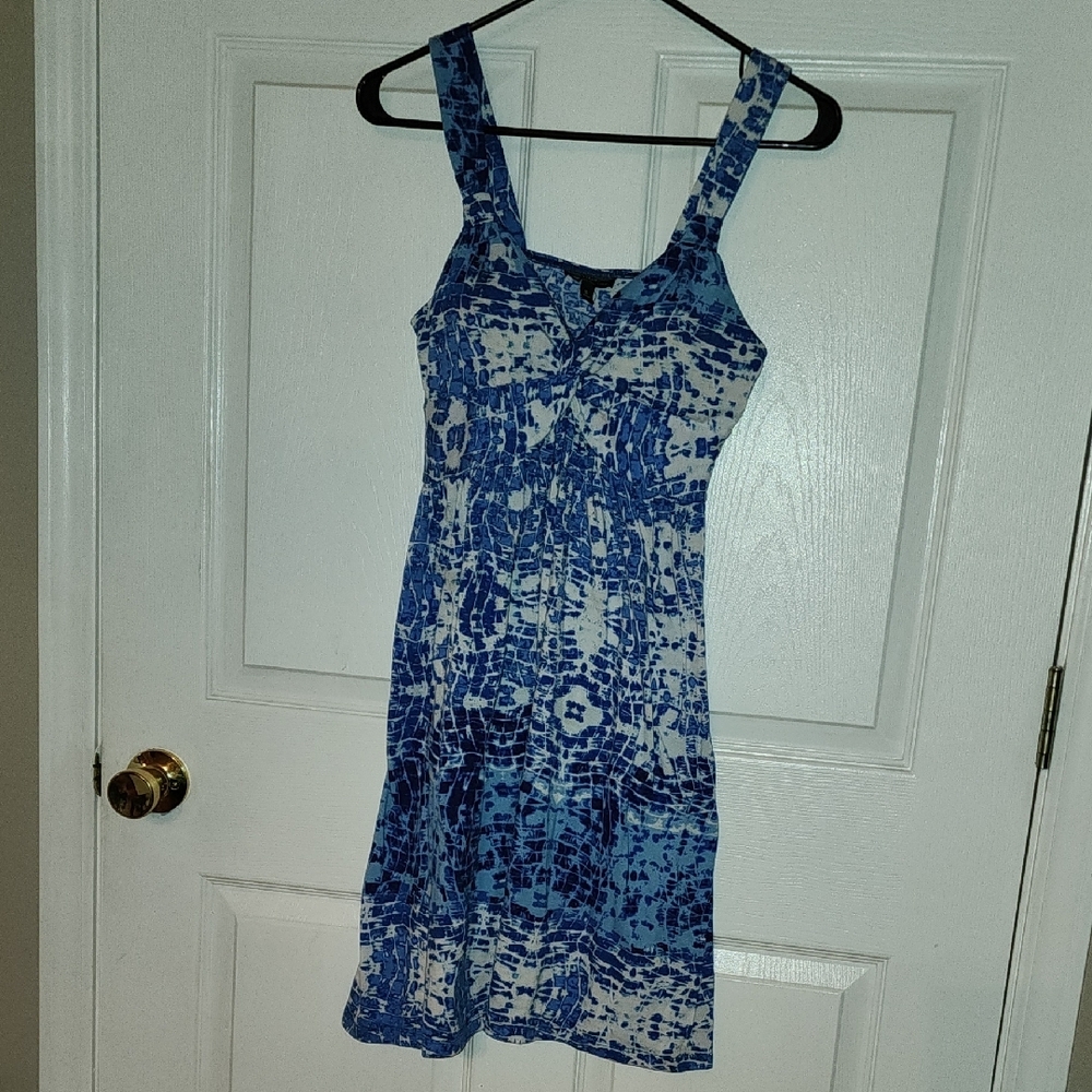 Blue Patterned Women's Dress